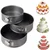 Pack Of 3 Teflon Coated Carbon Steel Springform Round Cake Baking Pan for Microwave 